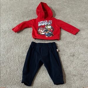 Nickelodeon Paw Patrol Red and Navy Kids Matching Set